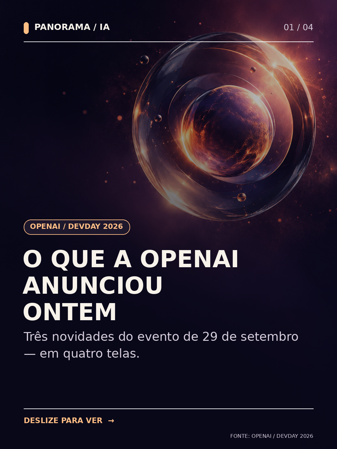 Arte 1 do carrossel OpenAI DevDay